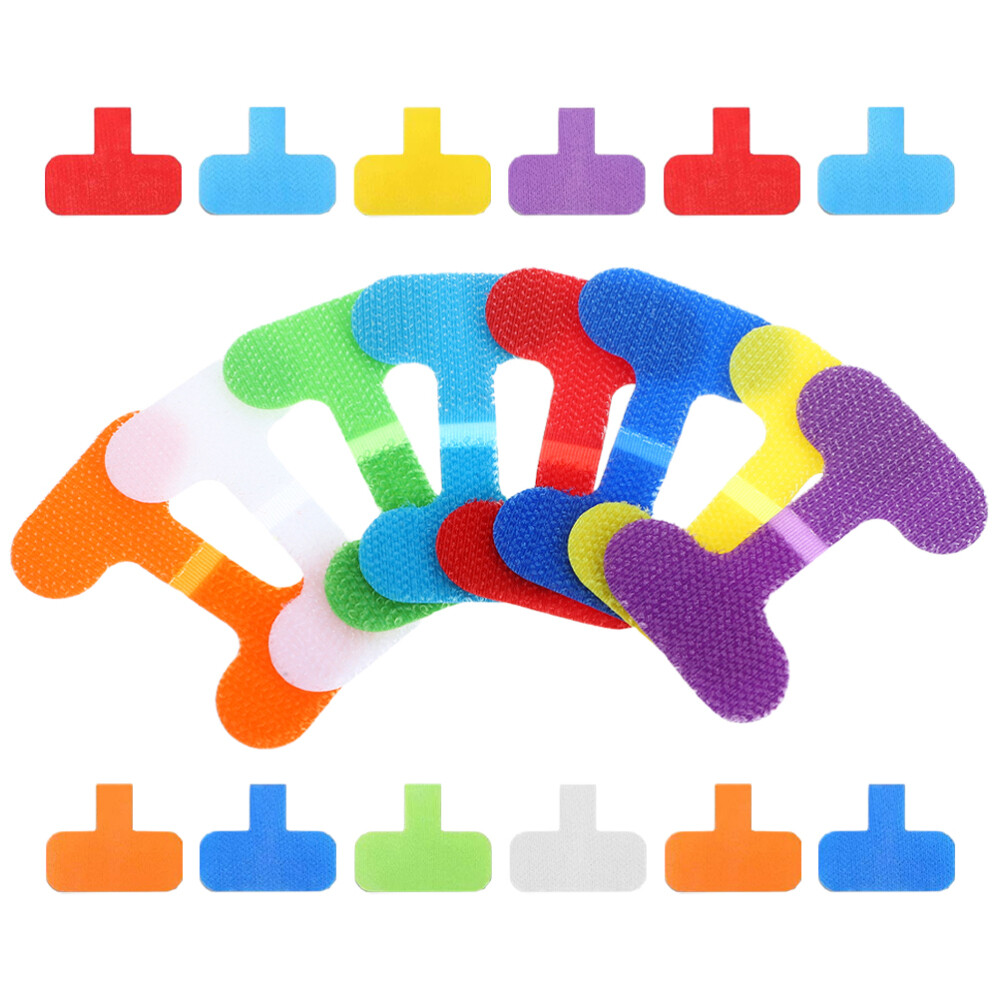 20PCS Nylon Cable Labels Reusable Core Cable Tags Wraps Flexible Cable Organizer