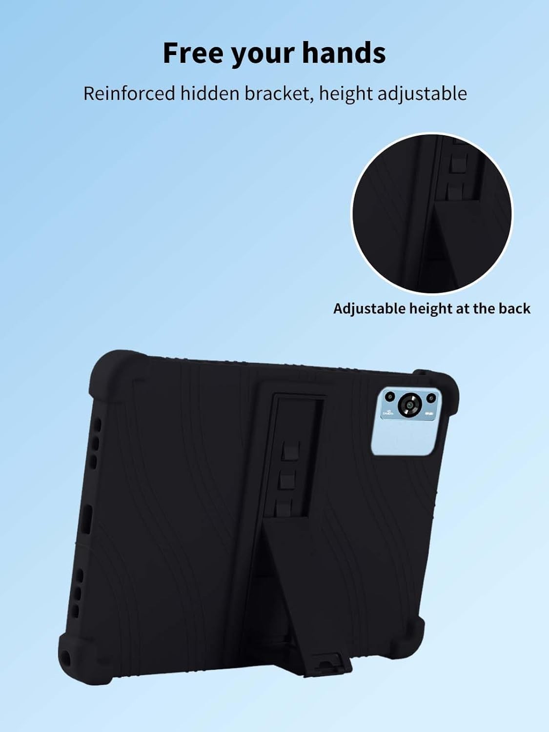 Case for TECLAST T60 Tablet 12 Inch Kids Friendly Soft Silicone Adjustable Stand