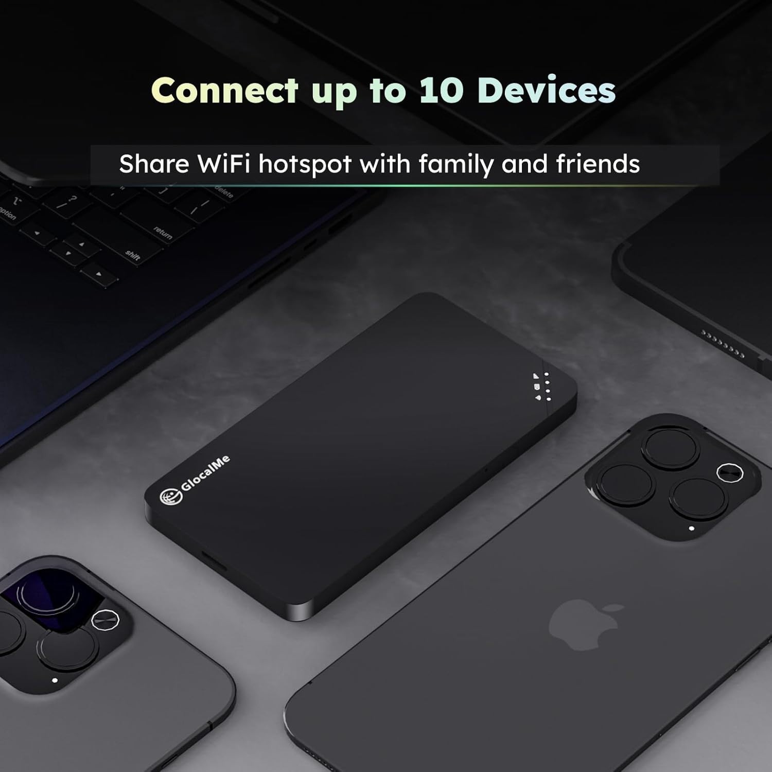 Travel-Ready 4G LTE Hotspot Pocket WiFi: Connect 10 Devices, Secure & Compact