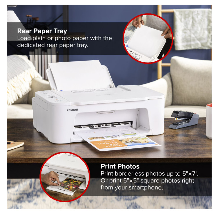 NEW Canon PIXMA TS3722 Wireless All-In-One Inkjet Printer for Home Office