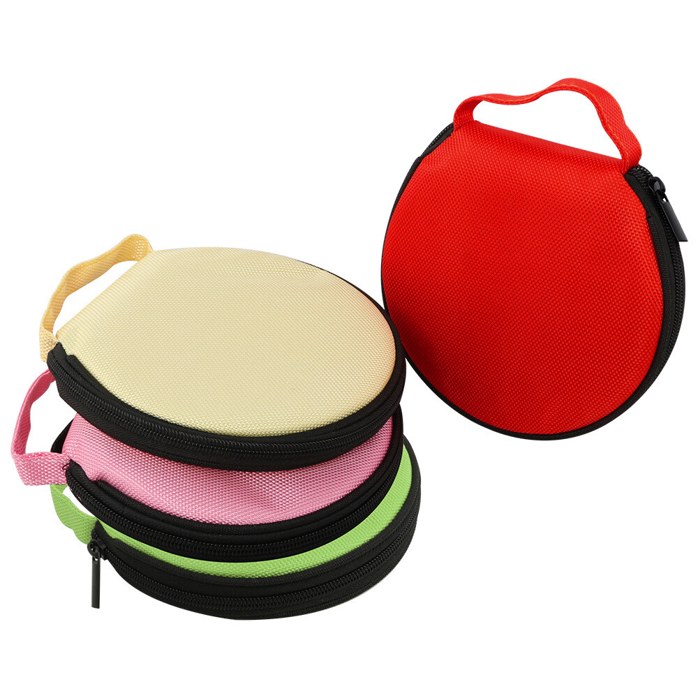 Round CD Discs Holder Case DVD Storage Car Home Travel 20 Disc Bag Pouch Wallet
