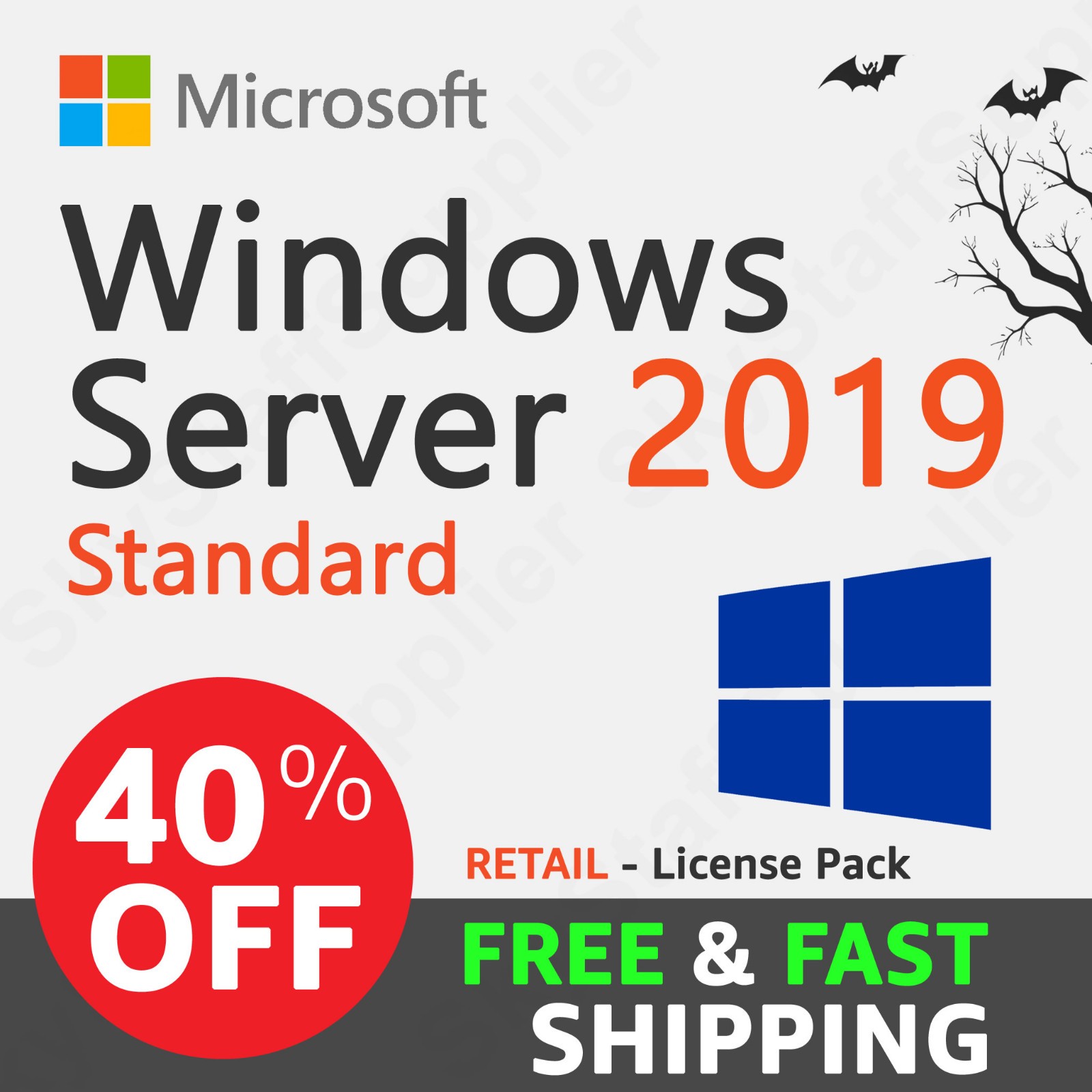 Windows Server 2019 STANDARD x64 24 CORE License Key + 10 CALs RETAIL PACK