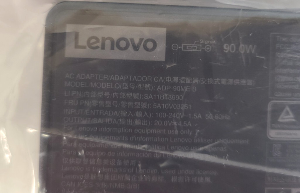 Lot of 6 New Lenovo ADP-90ME B 90W 20V 4.5A Power Supplies