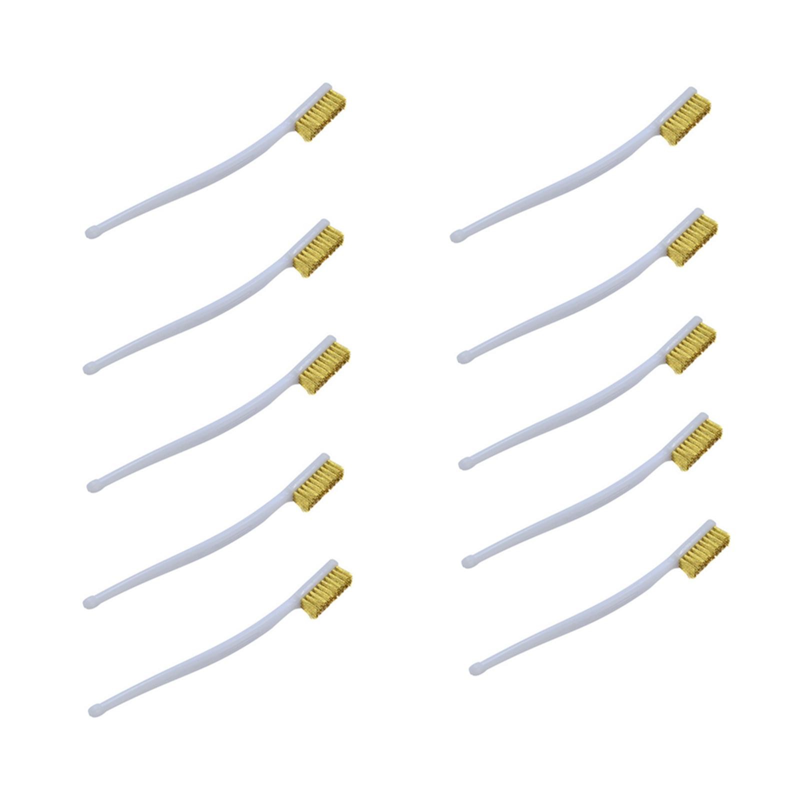 10 Pack 7inches Cleaning/Removal Dirt Tool Copper Wire Toothbrush Brush Handle j