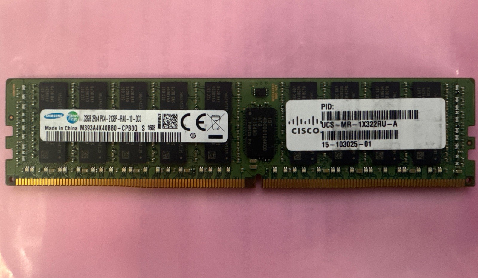 Cisco 32GB 2Rx4 PC4-2133P DDR4-2133 PC4-17000 DualRank UCS-MR-1X322RU-A Samsung