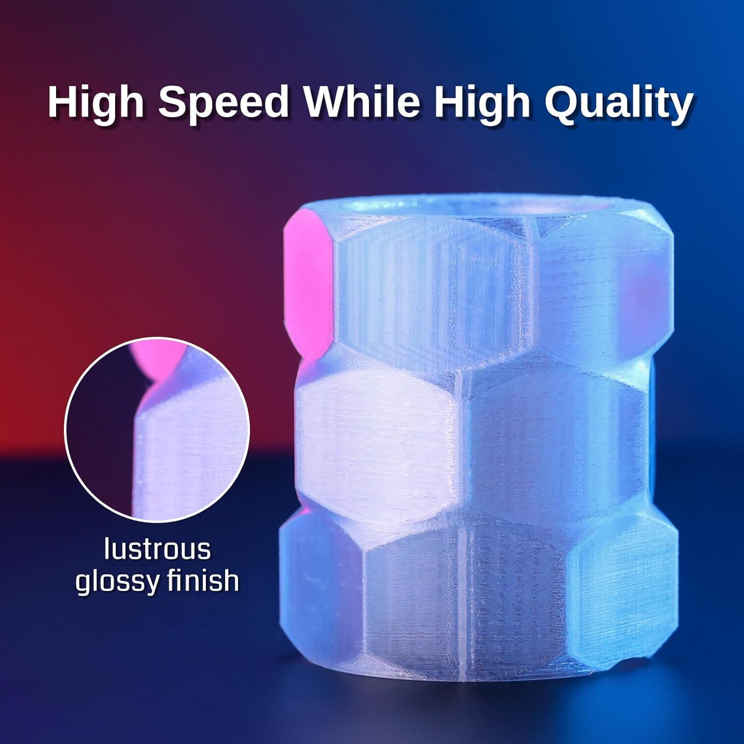 SainSmart Hyper Speed PETG Filament 1.75mm, Glossy High Toughness PETG