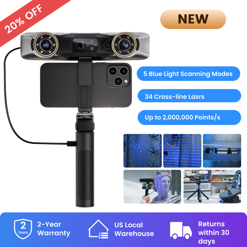 Revopoint MetroY PRO 3D Laser Scanner For 3D Print 34Line Wireless Handheld Scan