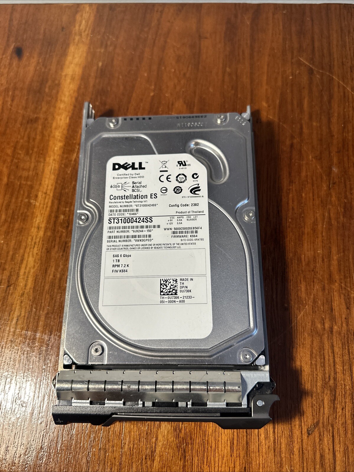 Dell ST31000424SS 1TB 3.5″ SAS HDD