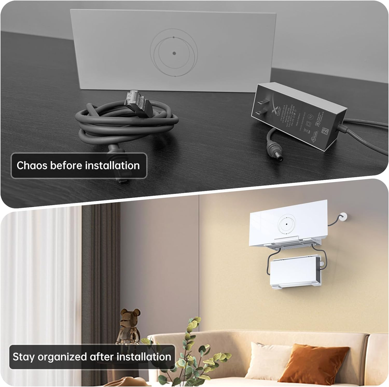 Starlink V3 Mount, Starlink Gen3 Router Wall Mounts with Starlinks Power Supply