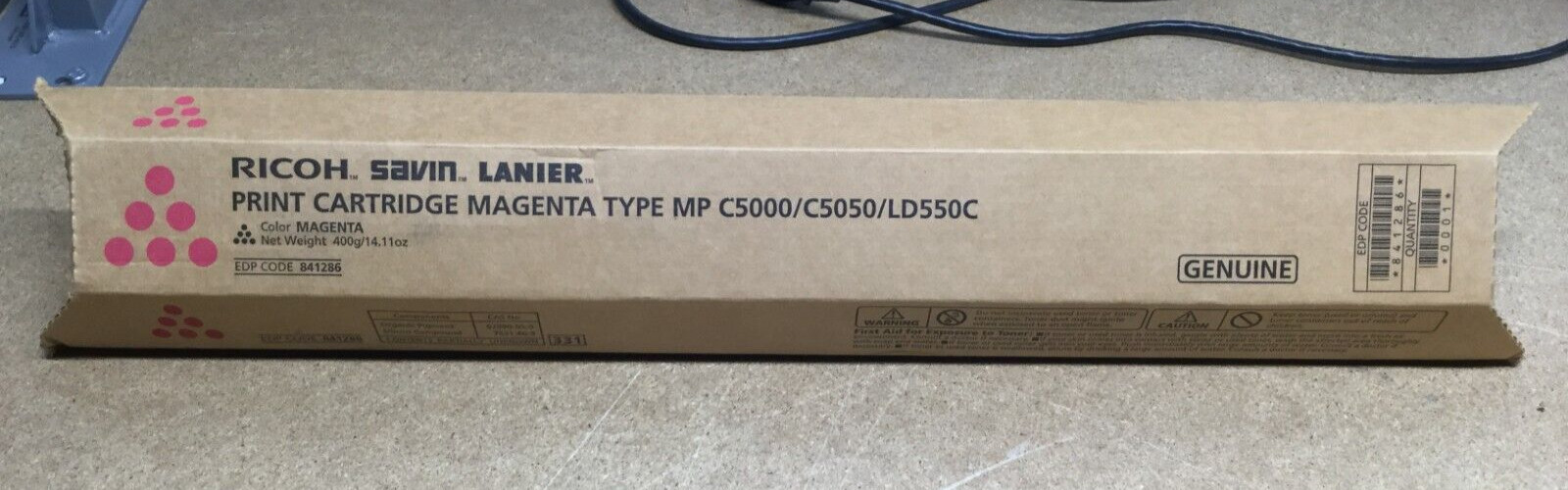 Genuine Ricoh 841286 / 841454 Magenta Toner Cartridge MPC4000 / 5000 (17K YLD)