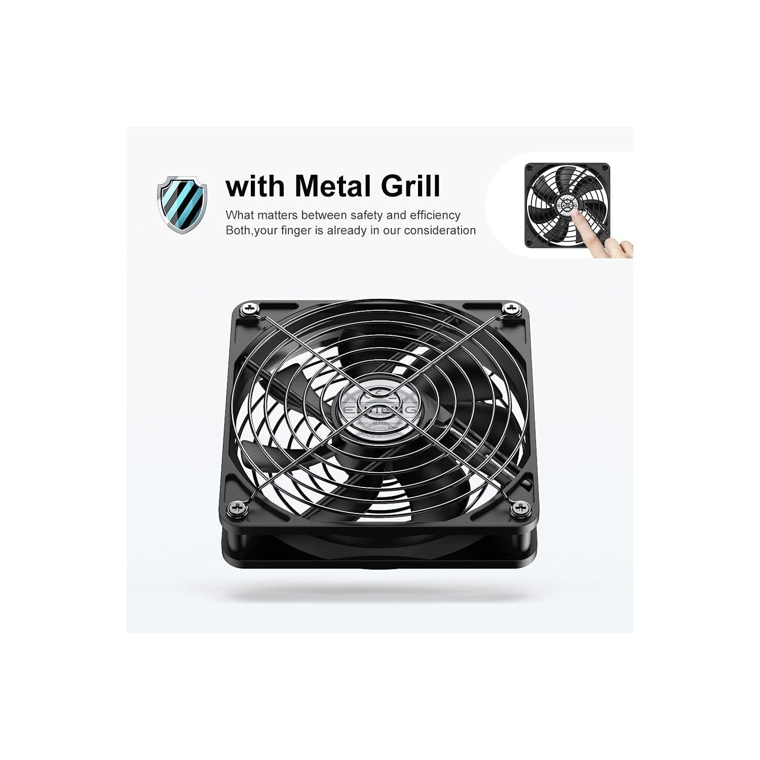 Aluminum 120mm USB Fan 5V 1500RPM Cooling for Desktop, Gaming, and Electronics