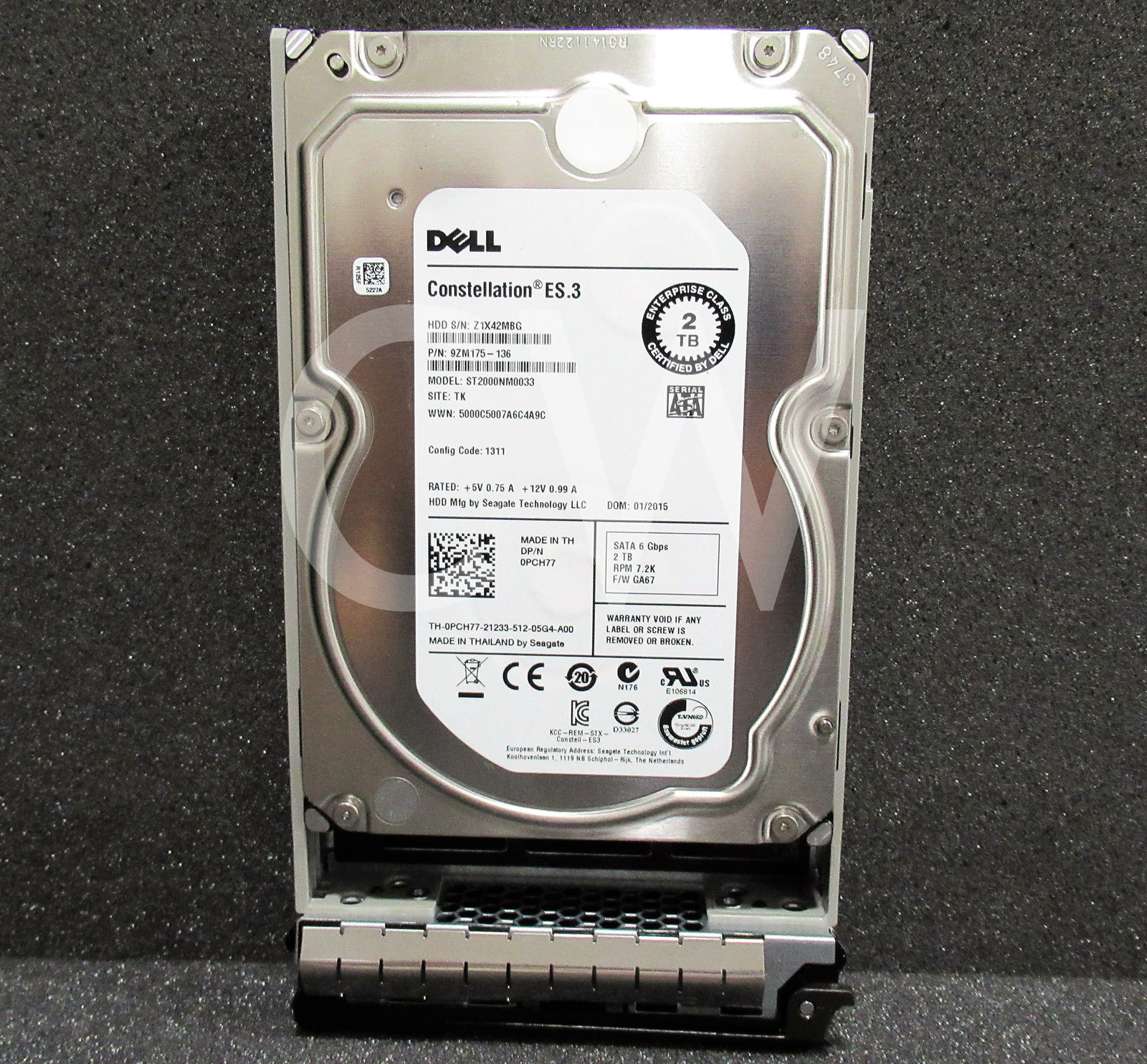 PCH77 Dell ST2000NM0033 ES.3 2TB 7.2K RPM 6Gbps 3.5″ SATA HDD Hard Drive