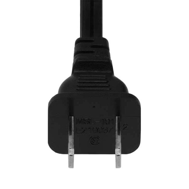 3ft Two Prong AC Power Cord Cable NEMA 1-15P C7 18 AWG for Laptop PS3 PS4 DVR PC