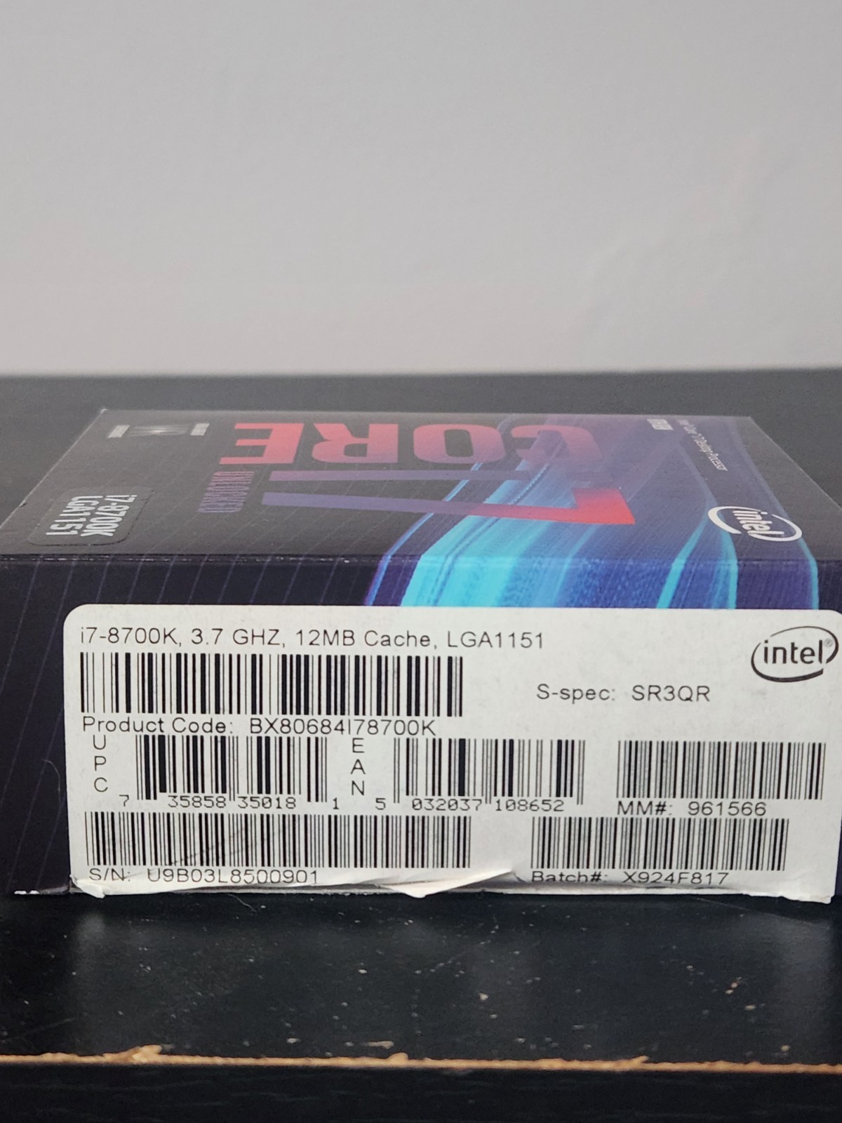 Intel Core i7 8700K CPU Processor(4.70 GHz, 6-Core, LGA 1151/Socket H4) SR3QR