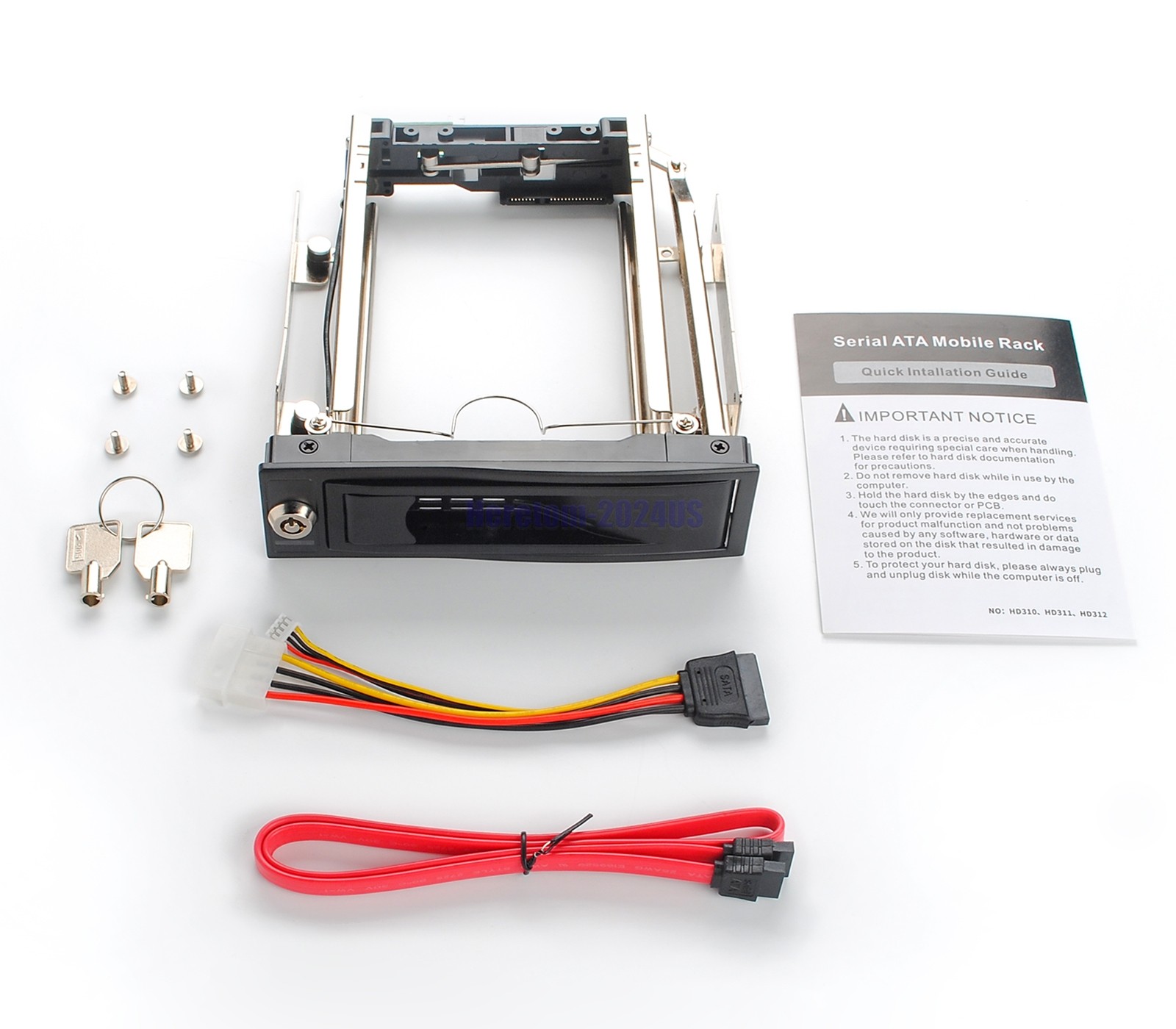 5.25″ Tray-Less Hot-Swap Mobile Rack for SATA 3.5″ Hard Drive Bay HDD Caddy Dock