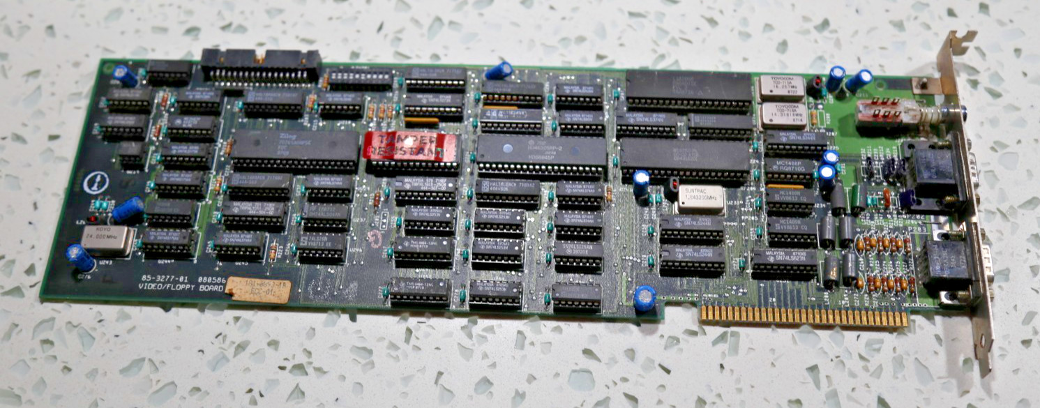 ZENITH DATA SYSTEMS 8088 CPU/MEMORY & CGA or EGA VIDEO/FLOPPY boards 8-BIT ISA.