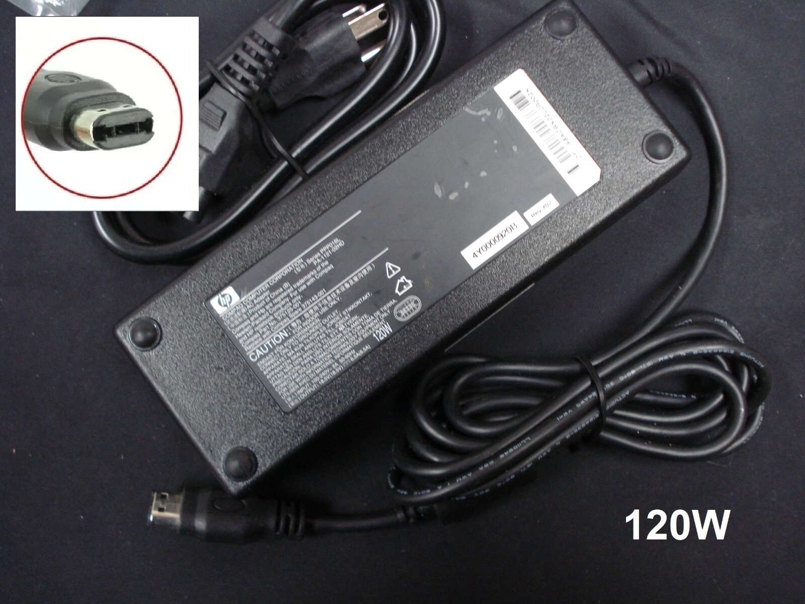 Genuine OEM HP Pavilion ZD8000 ZD8100 ZD8200 ZD8300 ZD8400 ZV6000 120W Charger