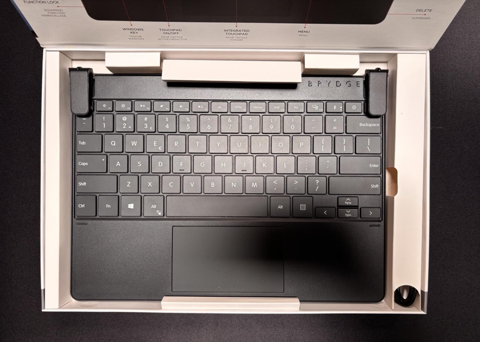 Brydge Wireless Keyboard with Touchpad for Surface Pro X, Black