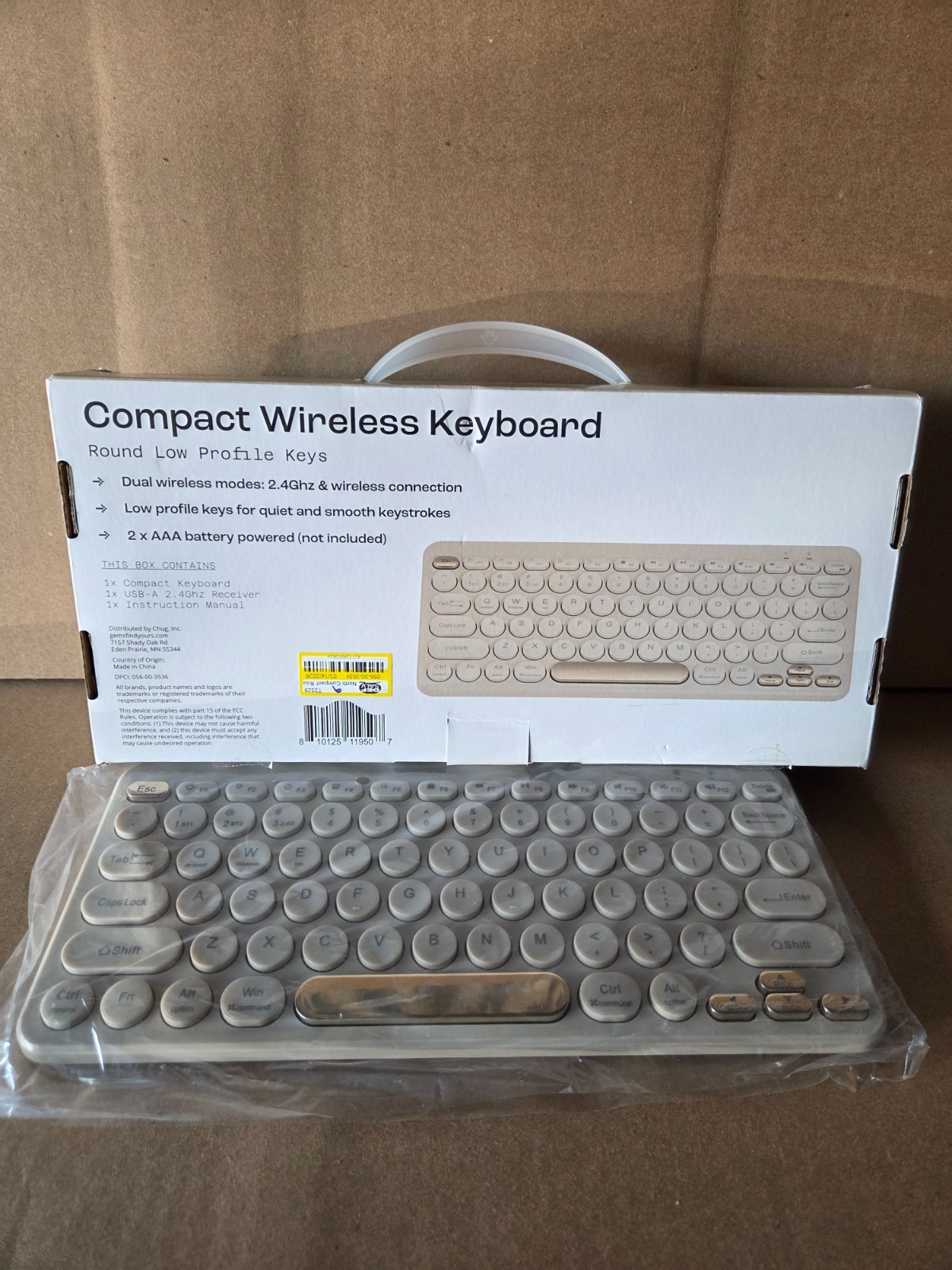North Compact 78 Round Key Bluetooth Wireless Keyboard Beige