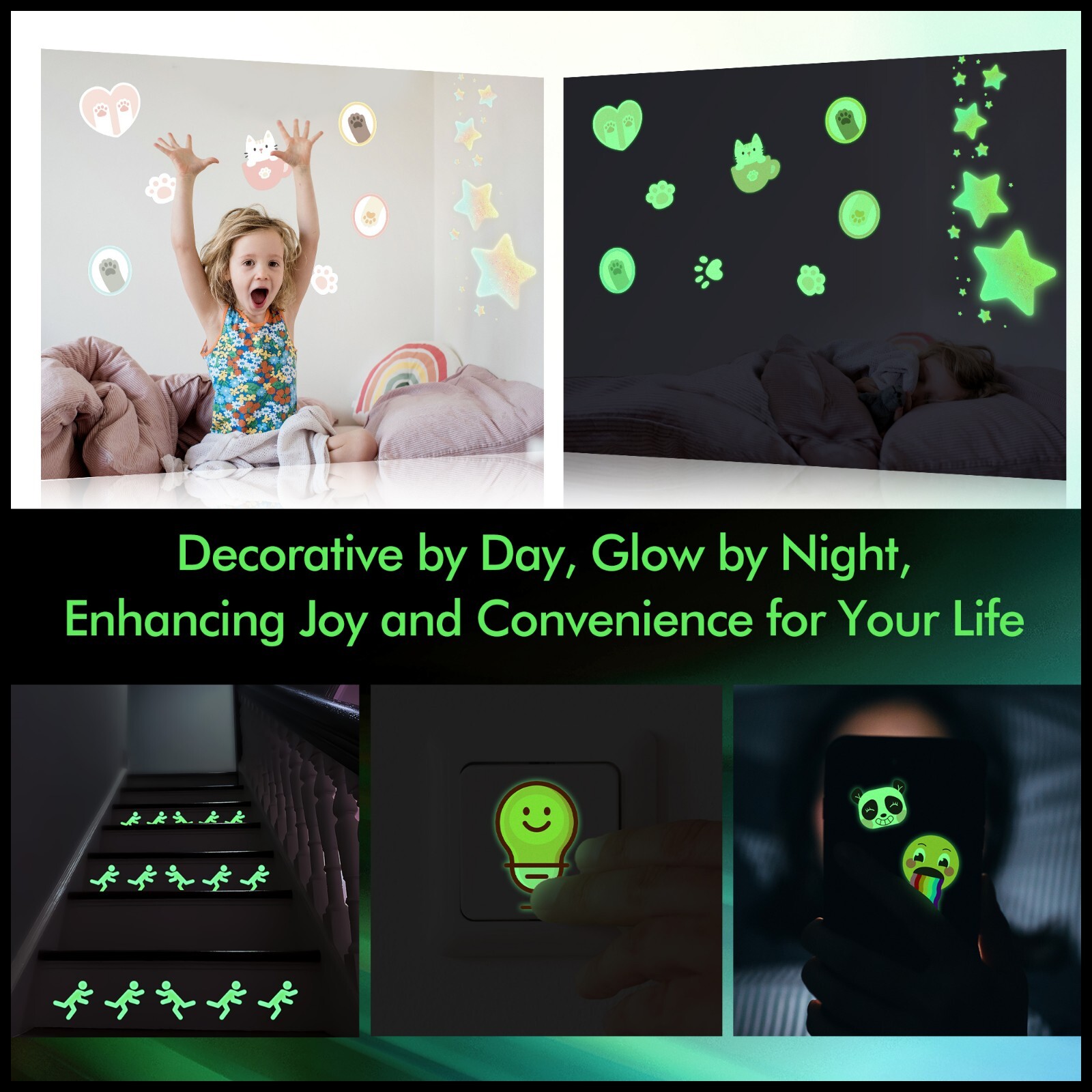 A-SUB Glow In The Dark Vinyl Sticker Paper for Inkjet Printers Waterproof 8.5×11