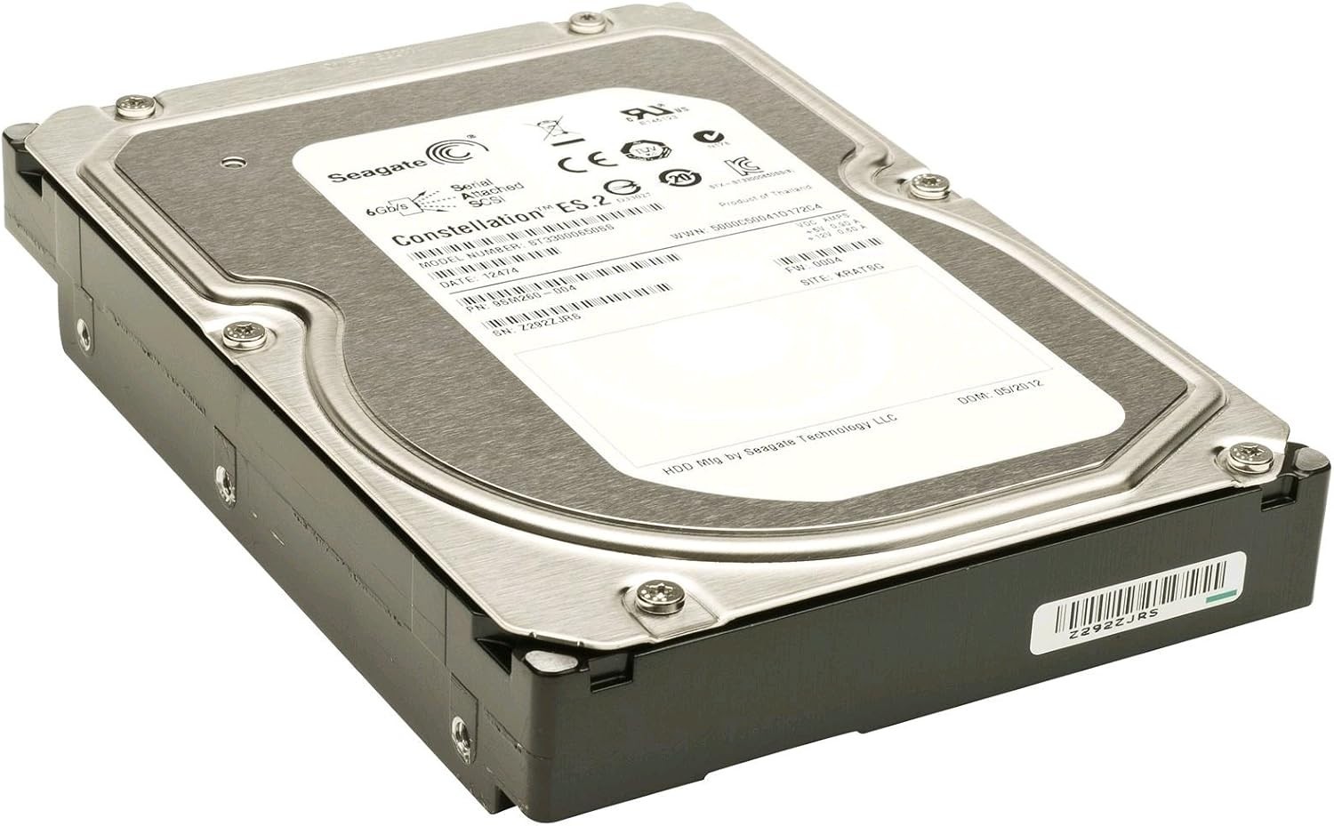 Constellation ES 1 TB 7200 RPM SAS 2.0 6 GB/s 16 MB Cache 3.5-Inch Hard Drive…