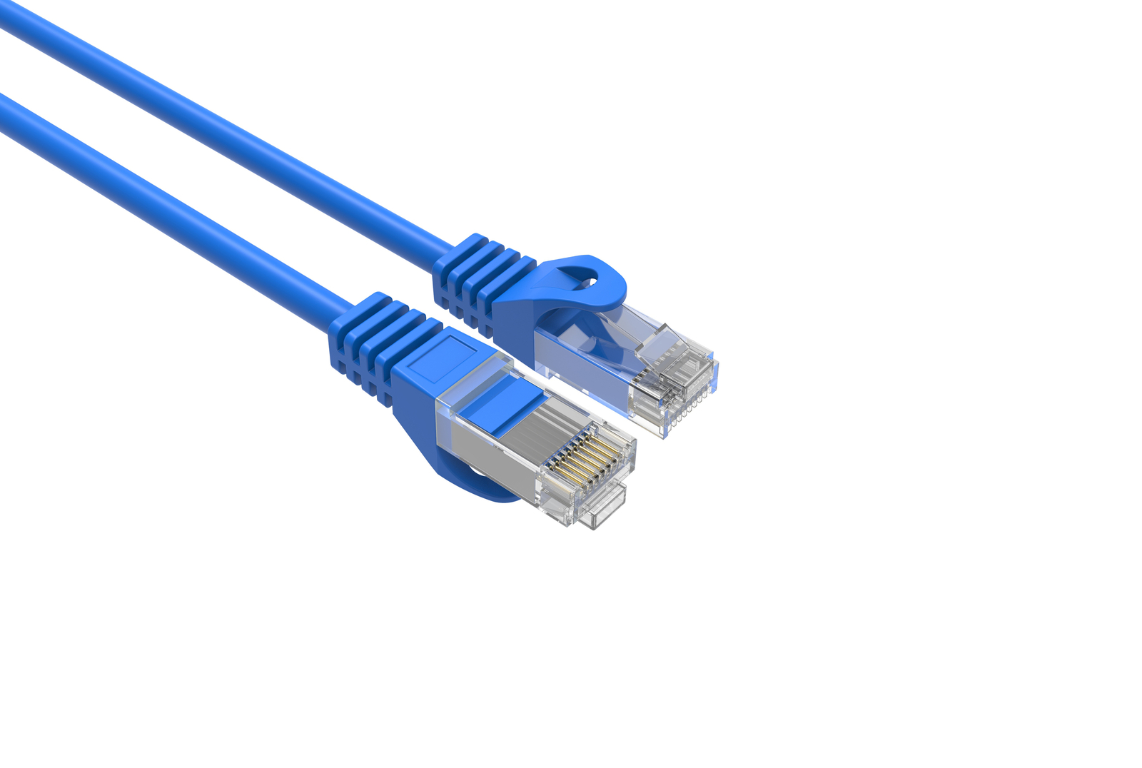 Cat6 Patch Cable 26AWG Bare Copper RJ-45 Ethernet Cable 50ft Blue 5 Pack