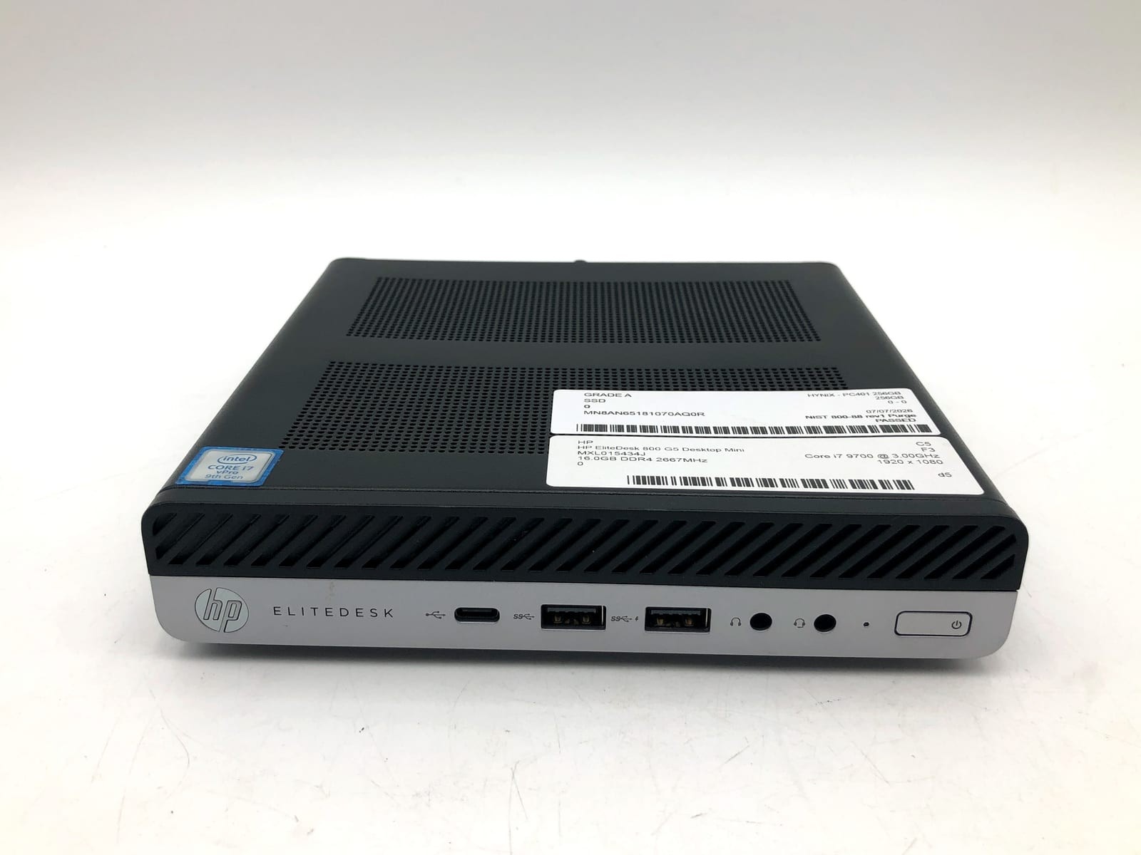HP | EliteDesk 800 G5 Desktop Mini | i7-9700 | 16GB | 256GB NVMe | Win 11 Pro