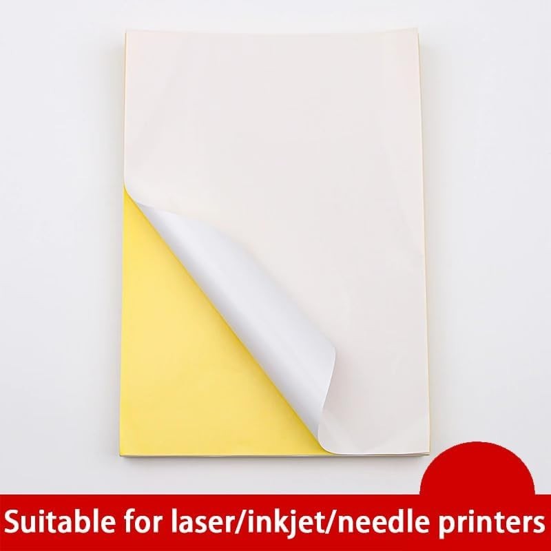 Tear-Resistant Sticker Paper with Strong Adhesive – 40 Sheets for DIY Projects