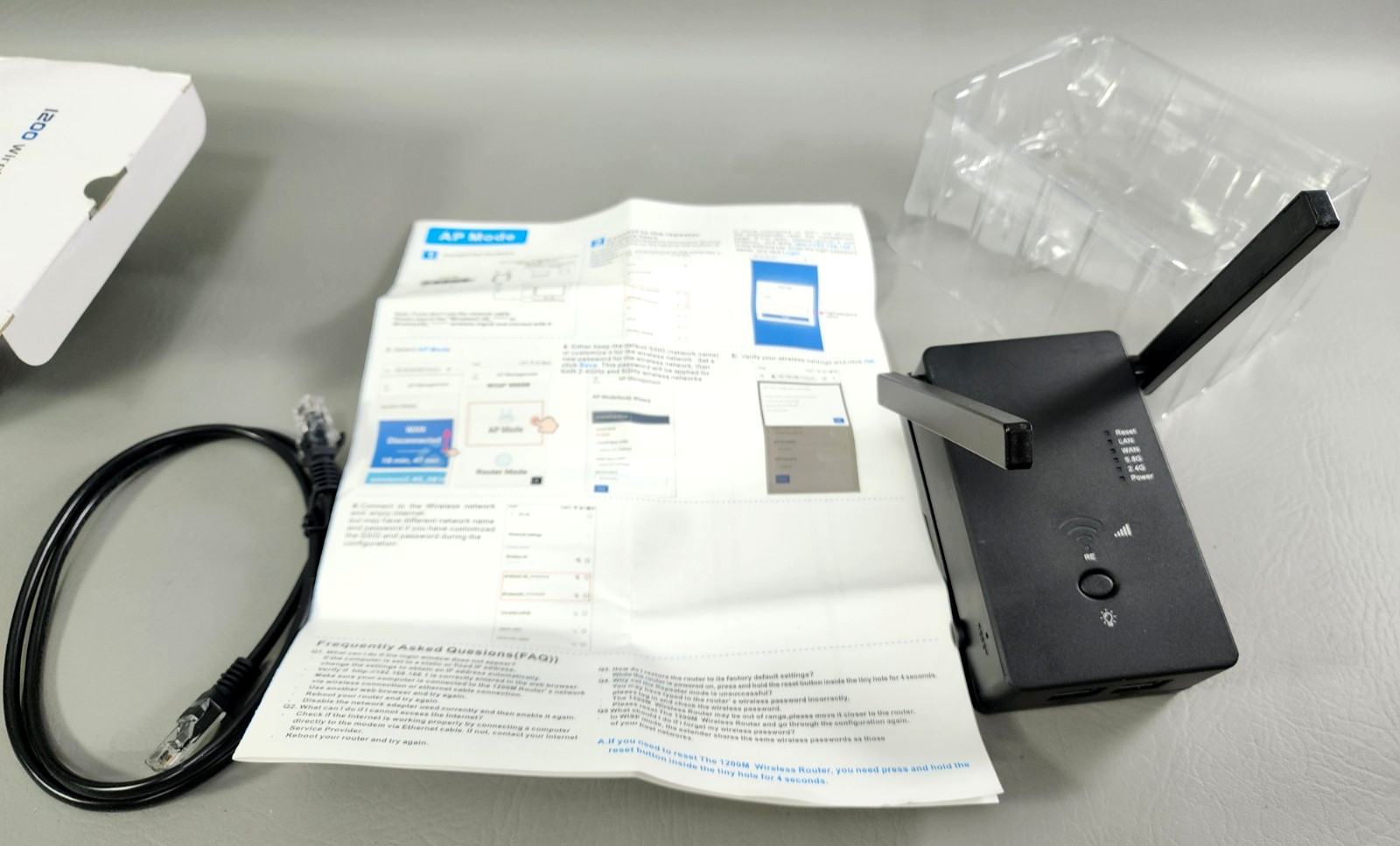 Wireless AC1200M Amplifier/Router/Repeater Black | New Open Box