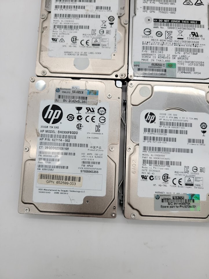 Lot of 8 500GB 2.5″ SAS Mixed brands Hard Drive check the description