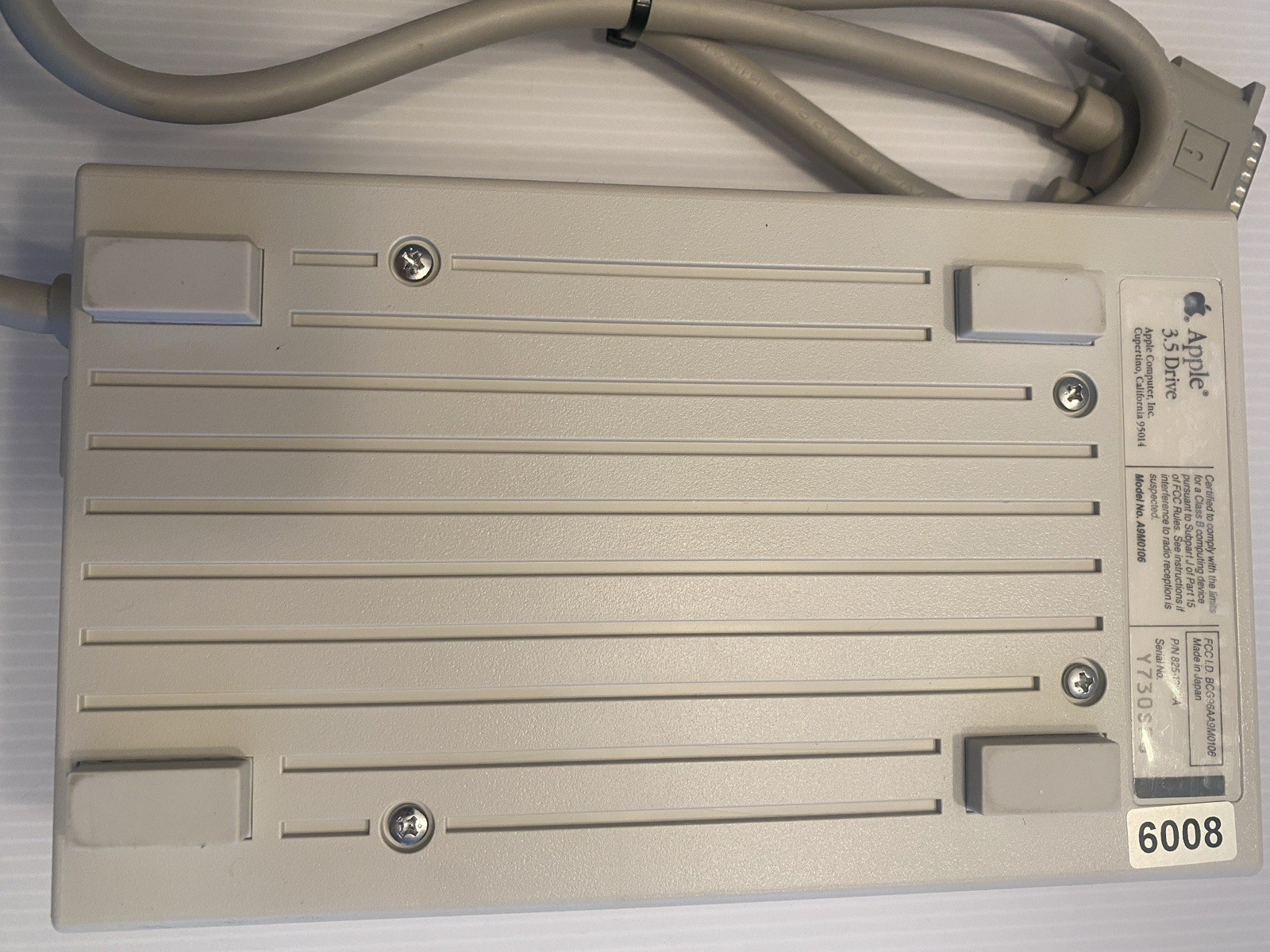 VINTAGE Apple 3.5 Drive External 3½” Floppy Drive DB-19 Beige | P/N A9M0106