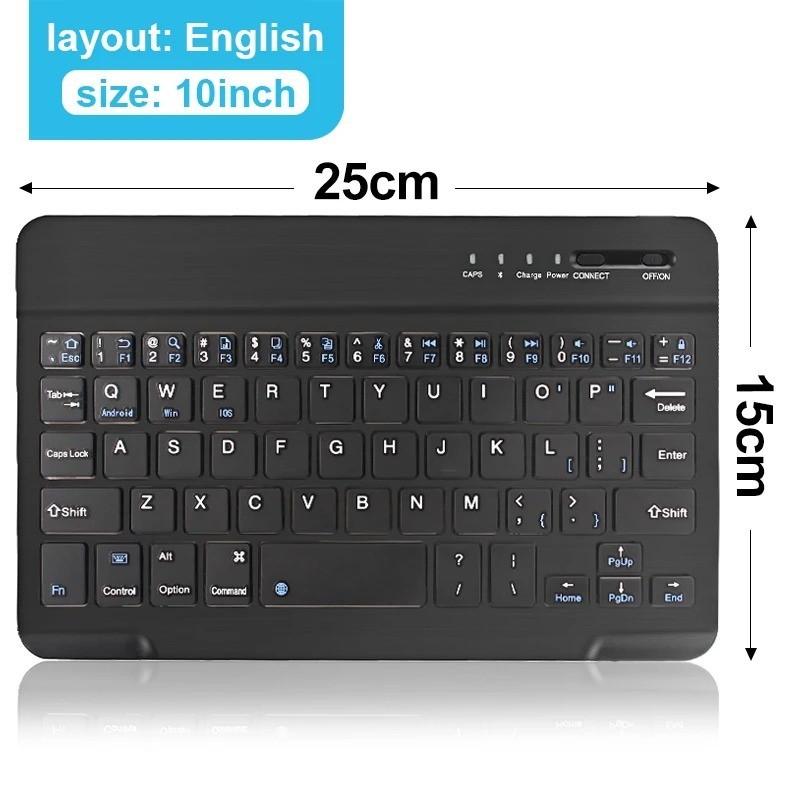 Bluetooth Wireless Keyboard Rechargeable for iPad Tablet Phone Laptop