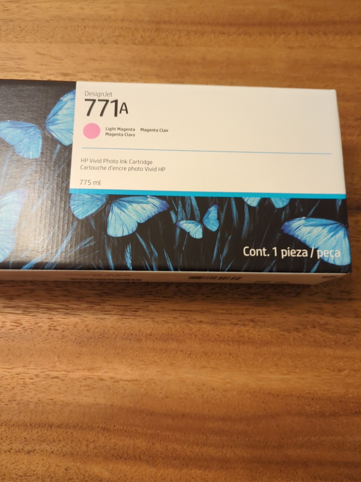 HP 771A Light Magenta Standard Yield Ink Cartridge B6Y19A Exp 2027