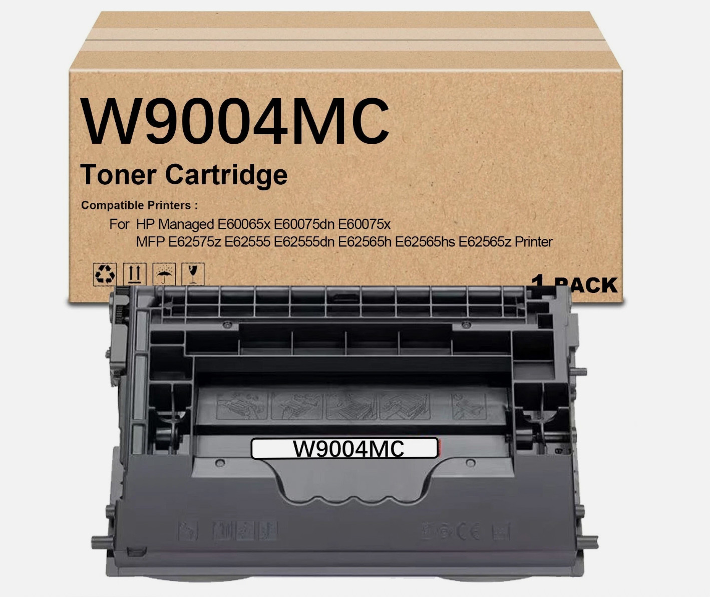 LeciRoba W9004MC Toner Cartridge Replacement HP E60065x E60075dn E62575z Black