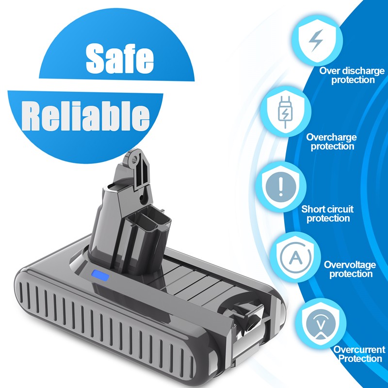 For Dyson Battery V6 DC58 DC61 Motorhead Absolute Handheld Cleaner 5.5Ah Battery