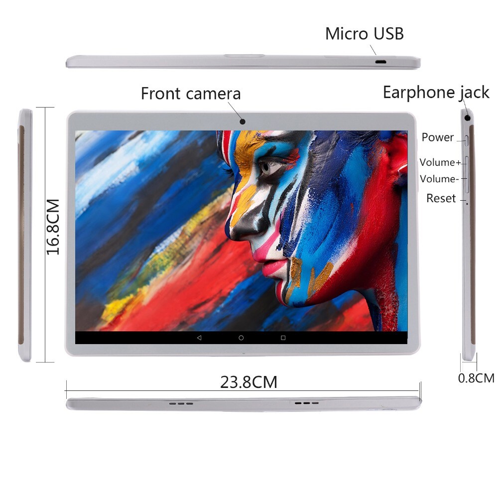 10 Inch Android 10 Deca Core HD Game Tablet Computer PC Wifi Dual Camera 128G