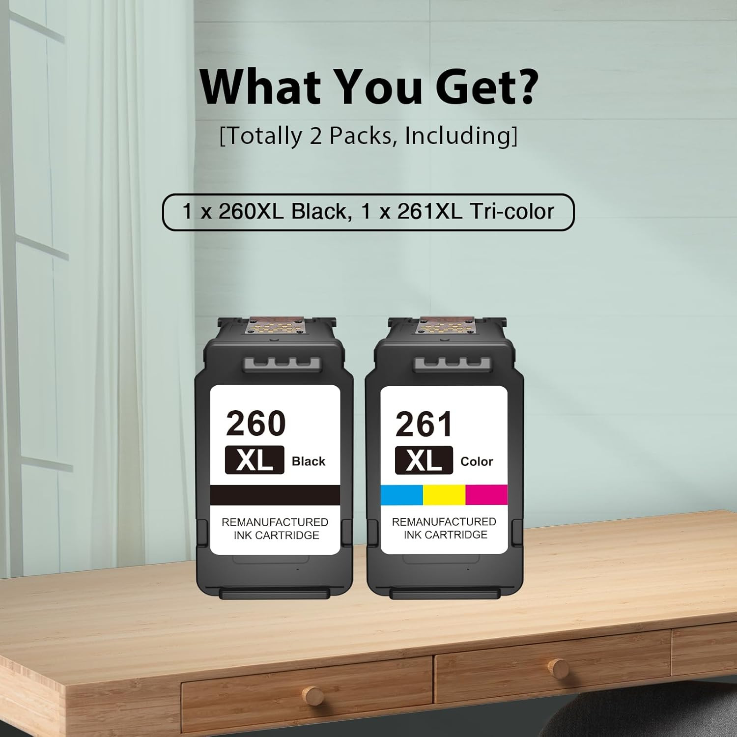 260XL 261XL Replacement for Canon 260 and 261 Ink Cartridges High Yield PG-260 X