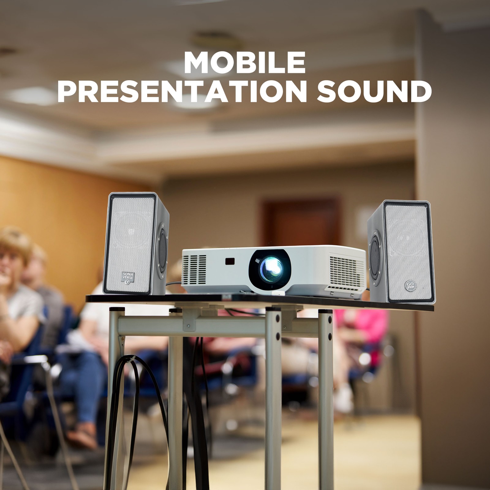 GOgroove SonaVERSE O2 USB Powered Computer Speakers with Dual Passive Woofers