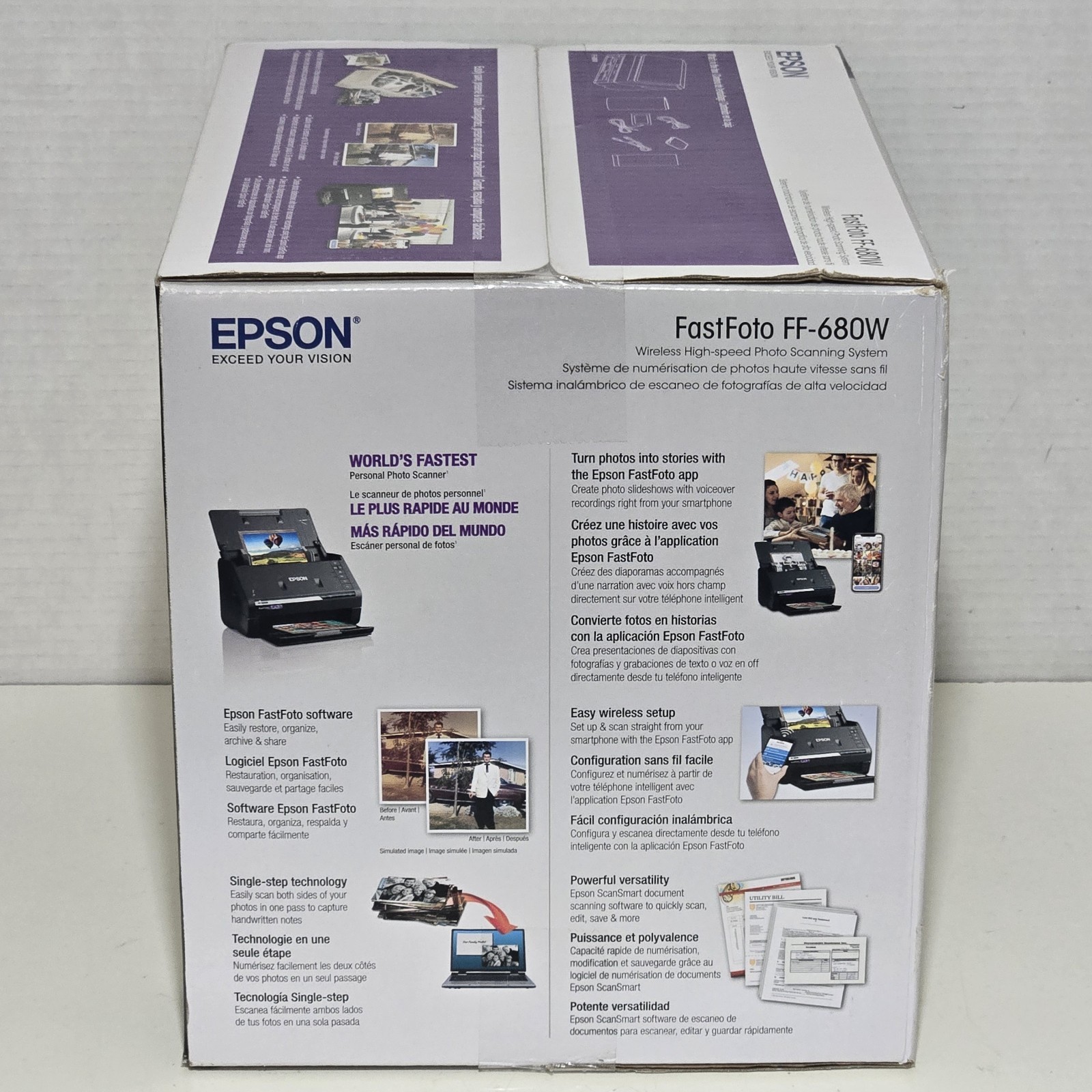 Epson FastFoto FF-680W Photo Scanner (B11B237201) New Retail Sealed Box