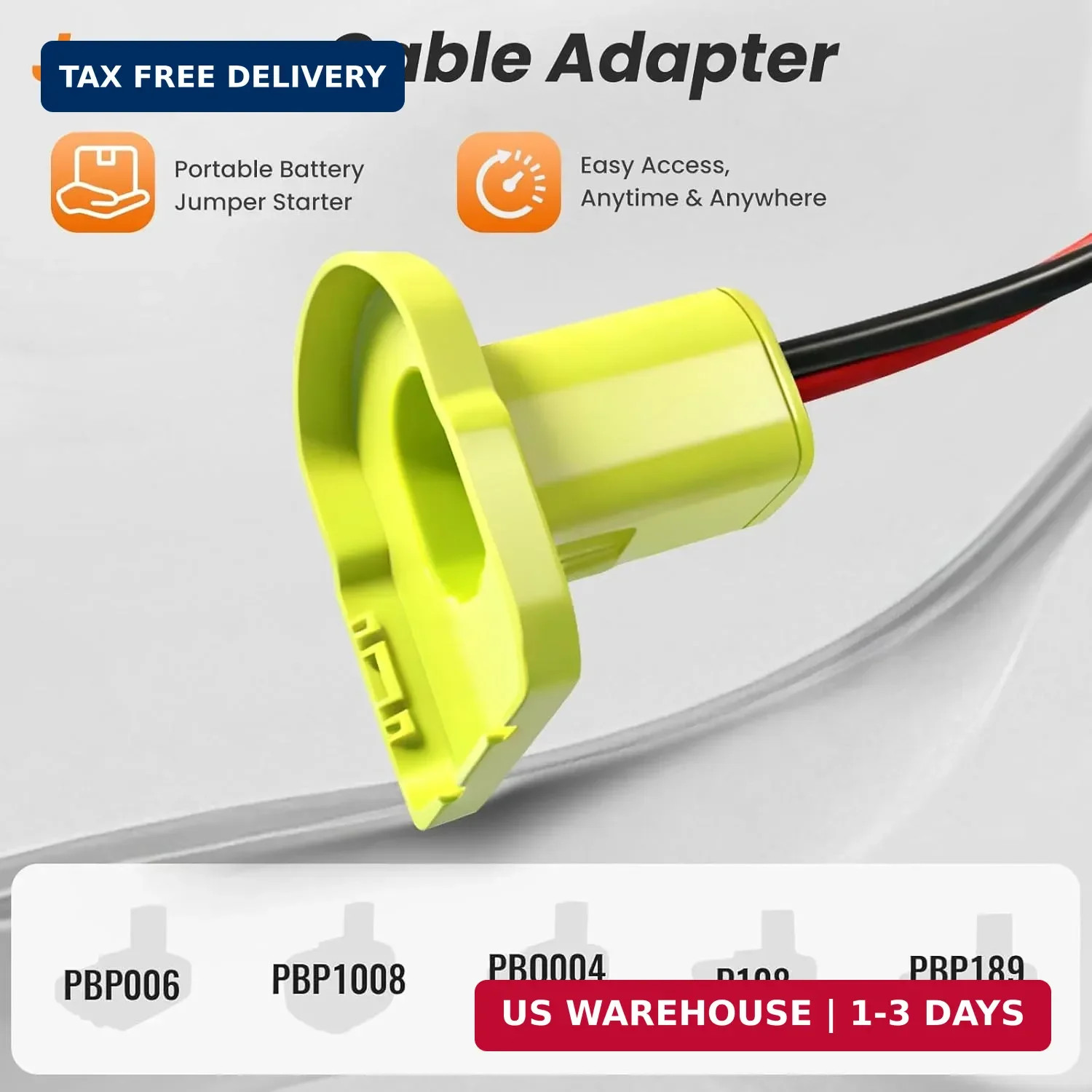 2.2FT 8AWG flexible silicone cable adapter with alligator clips,compatible with
