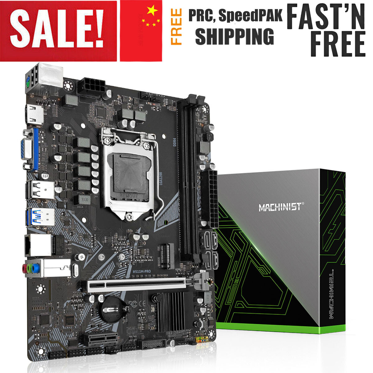 H511M PRO Motherboard LGA 1200 2*DDR4 VGA USB 2.0 USB 3.0 SATA3 On-Board Audio