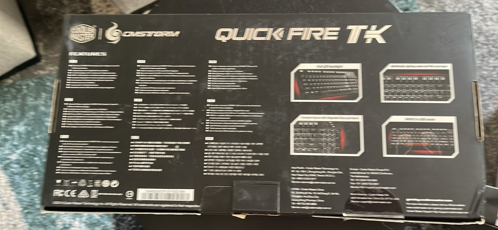 Cooler Master QuickFire TK Mechanical Backlit USB Wired Keyboard Black EN QWERTY