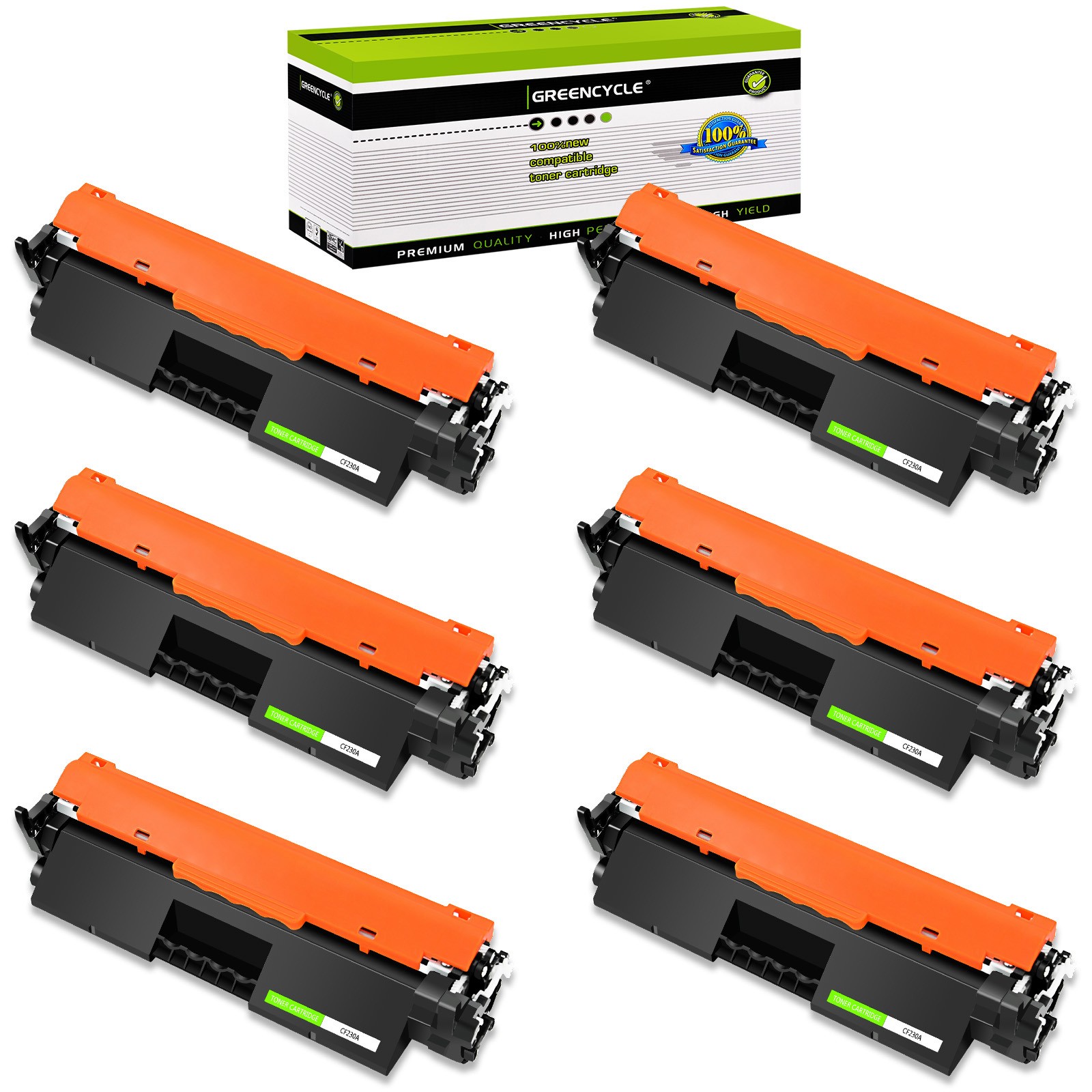 6PK Black CF230A 30A Toner Compatible for HP LaserJet MFP M227fdw M227fdn M203dw