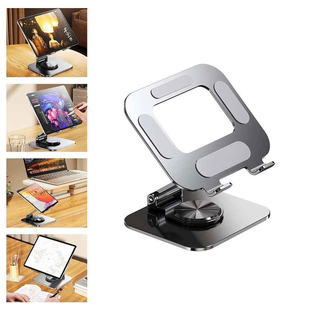 Universal Adjustable Metal Desk Tabletop Phone for iPad Tablet Stand Foldable