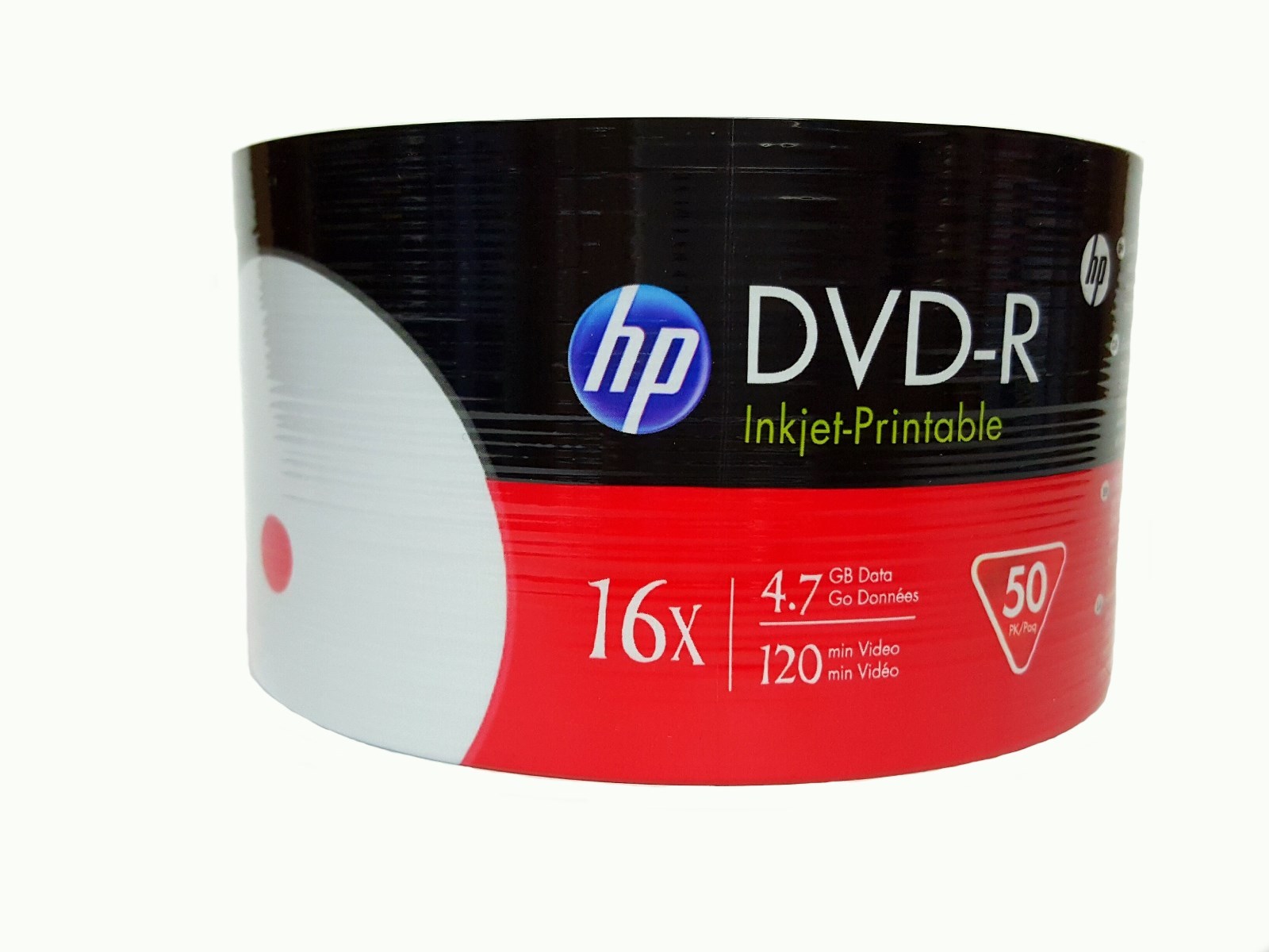 600 HP Blank 16x DVD-R DVD White Inkjet Hub Printable 4.7GB Media Disc