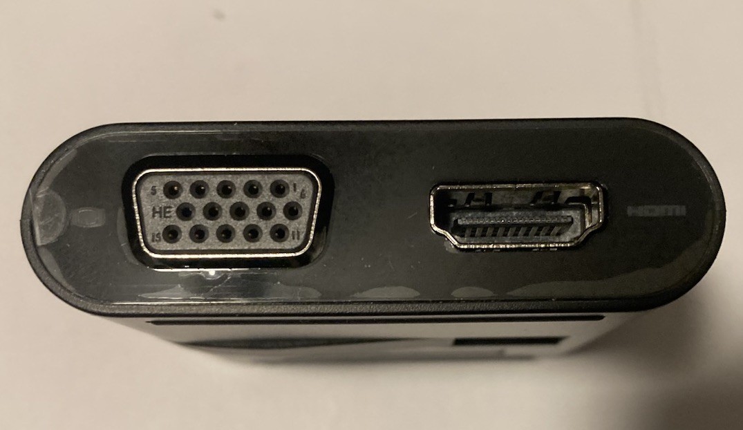 Dell USB-C Adapter DA200 HDMI VGA Ethernet USB 3.0 Ports Laptop Compact Black