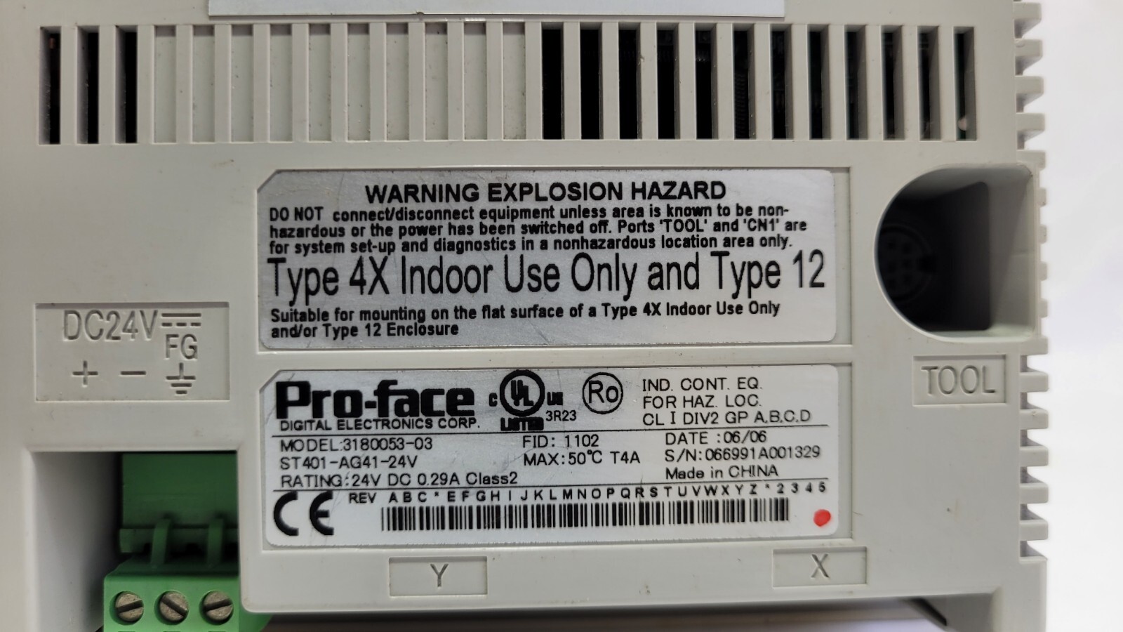 Pro-face 3180053-03 ST401-AG41-24V Touch Screen Panel 24VDC 0.29A