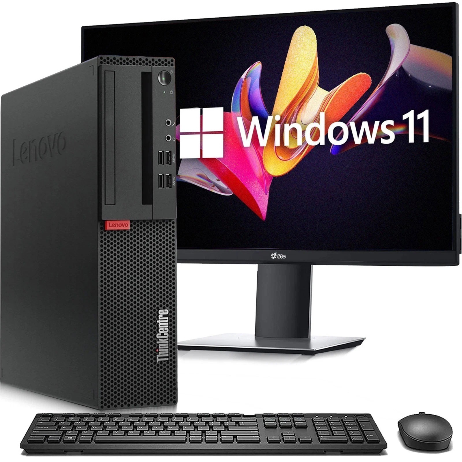 Lenovo M710 Desktop PC i3-6th 32GB RAM 1TB SSD 500GB HDD Wi-Fi New 24″ LED Win11
