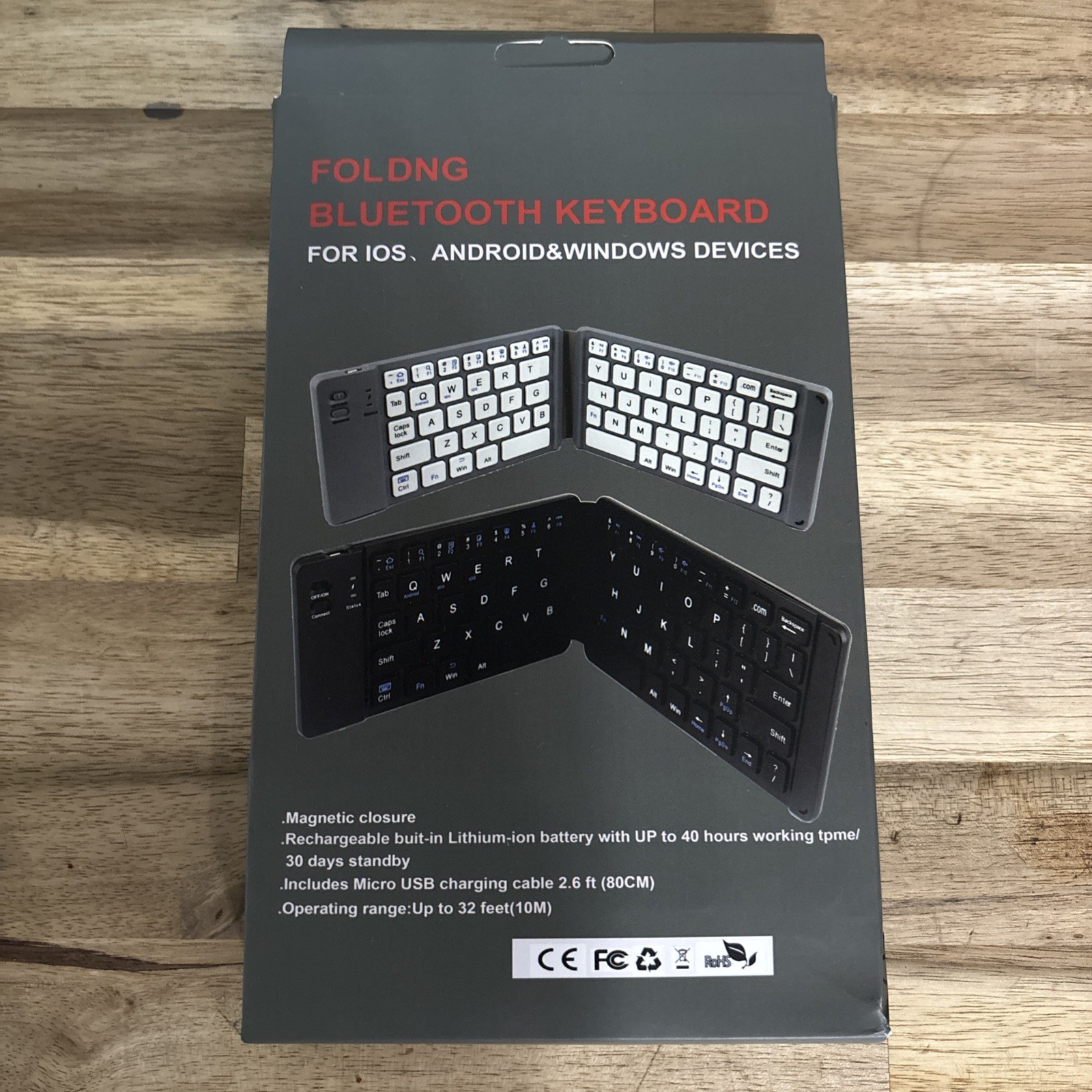 Mini Folding Keyboard Bluetooth Wireless Mobile Phone Android iOS iPhone Windows