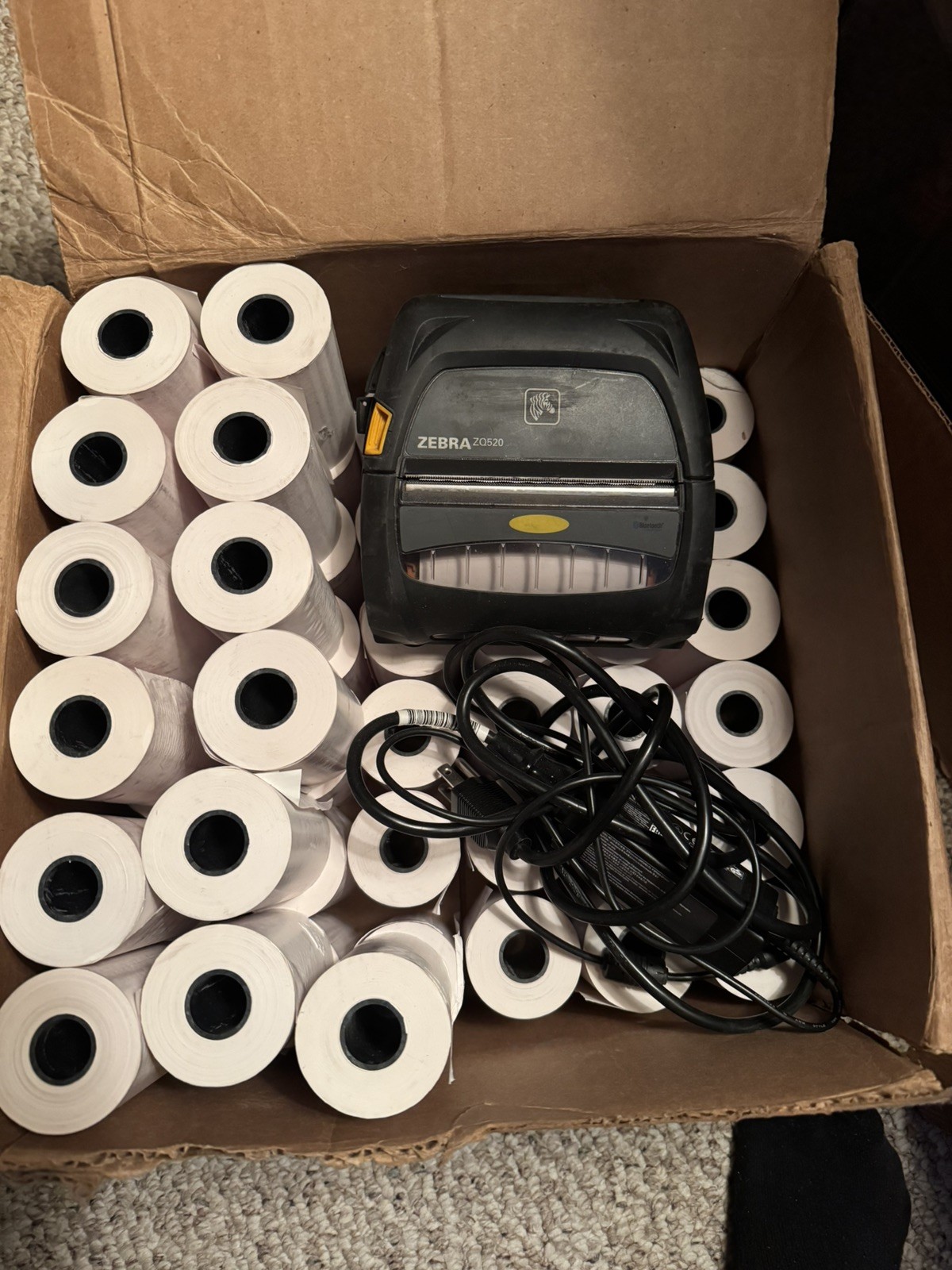 Zebra ZQ520 4” Black Direct Thermal Receipt Printer